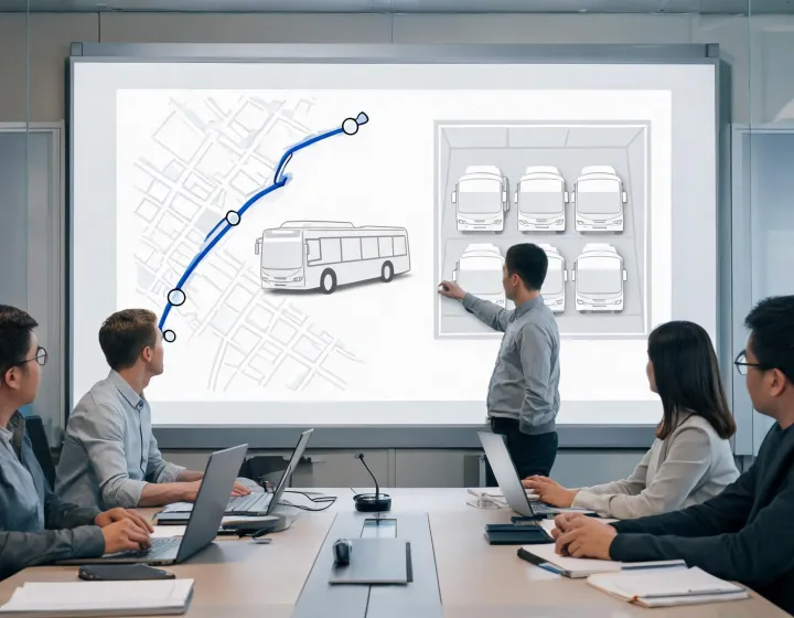 Electric bus route and depot planning board